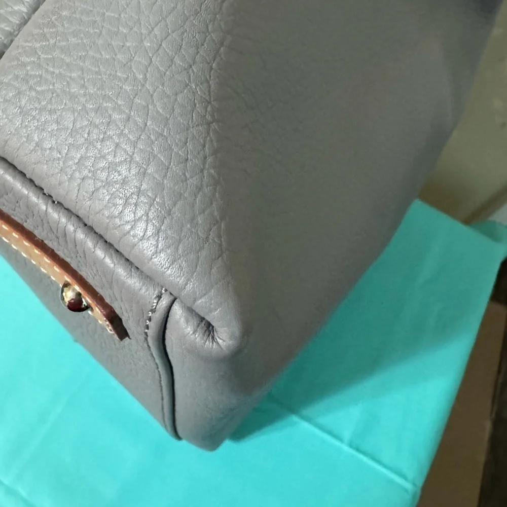 Dooney & Bourke Gray Leather Hobo Bag